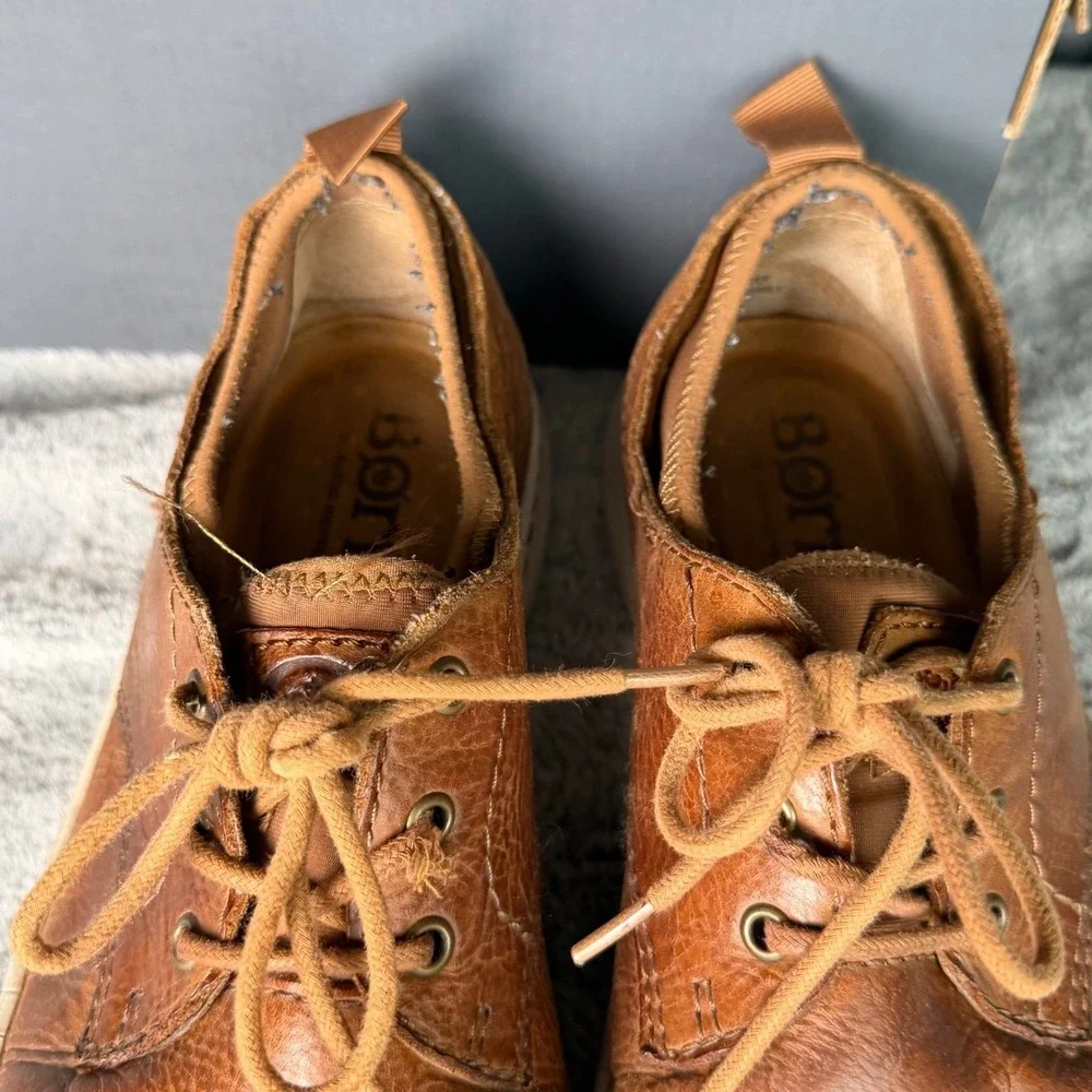 Born Harrison Mens Brown Leather Oxford Shoes BM0006506 Size 9M